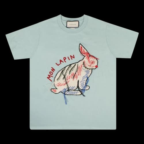 Gucci Mon Lapin Short-Sleeve T-Shirt 'Blue'