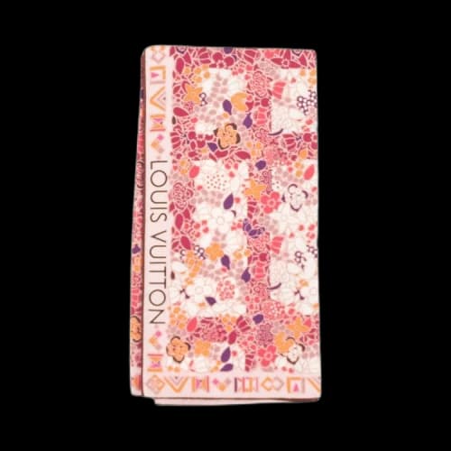 Louis Vuitton Floral Silk Square Scarf 'Pink'