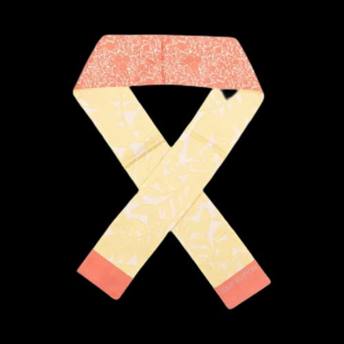 Louis Vuitton Leaves Silk Bandeau Twilly 'Yellow'