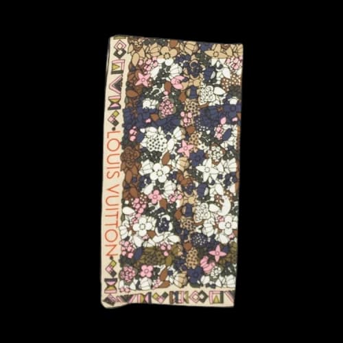 Louis Vuitton Silk Square Floral Scarf 'Tan'