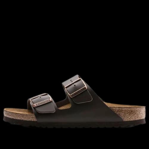 Birkenstock Arizona Natural Leather Sandals 'Dark Brown'
