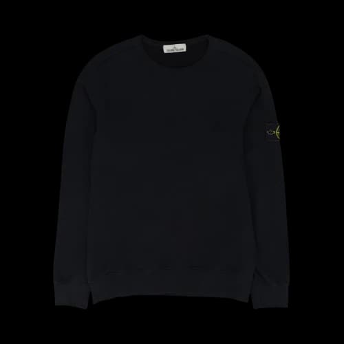 Stone Island Logo Patch Crewneck Sweatshirt 'Black'