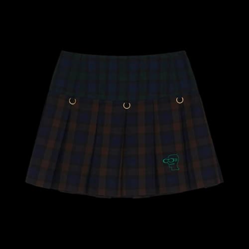 Brain Dead x Coach Mini Plaid Pleated Skirt 'Dark Brown'