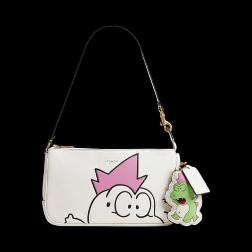 Brain Dead x Coach Darby Dino Print Plaza Bag with Charm 'Chalk Multicolor'