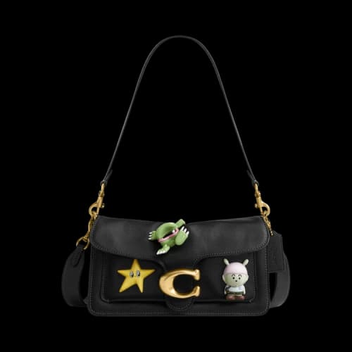 Brain Dead x Coach Soft Tabby Shoulder Bag 26 with Vinyl Charms 'Black'