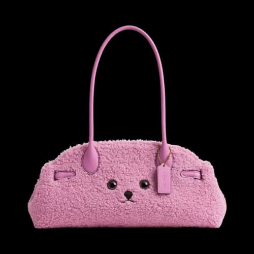 Brain Dead x Coach Shearling Trim Character Empire Carryall 34 'Fuchsia'