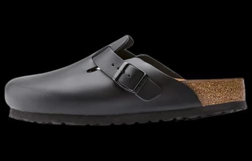 Birkenstock Boston Natural Leather 'Black'