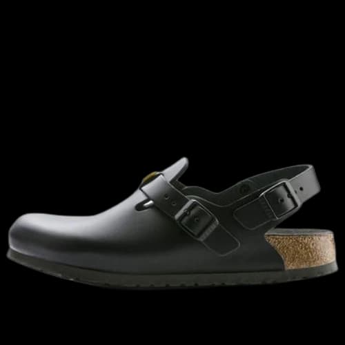 Birkenstock Tokio ESD Natural Leather Sandals 'Black'