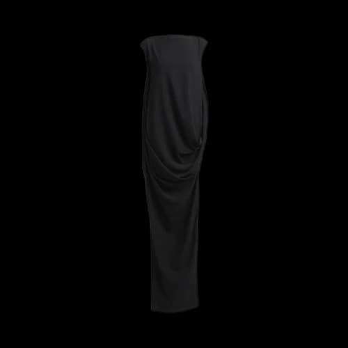 Rick Owens Cady Draped Boat-Neck Gown 'Black'