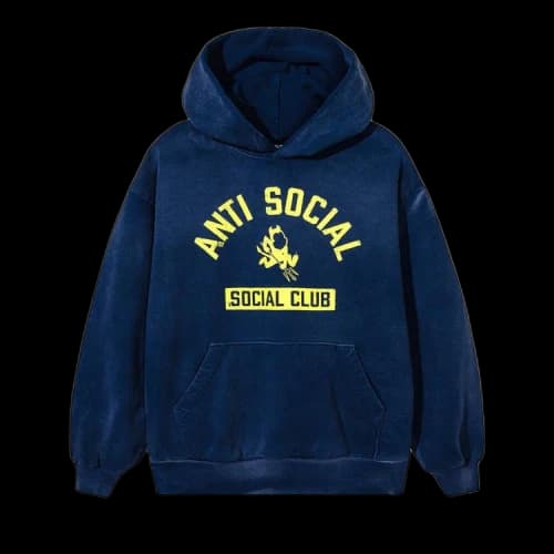 Anti Social Social Club Devil's Playground Hoodie 'Vintage Wash Navy'