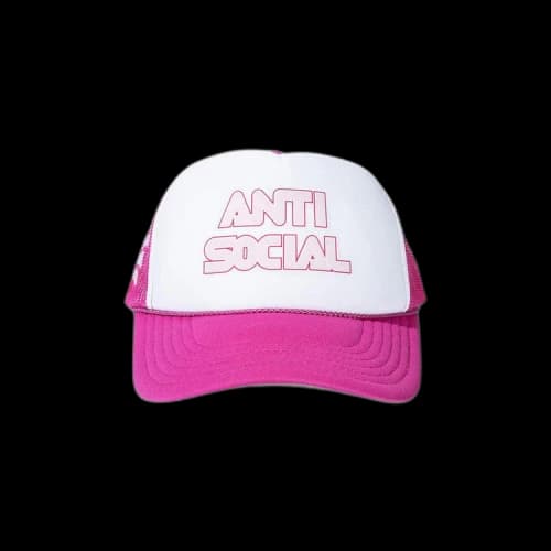 Anti Social Social Club Racing Trucker Hat 'Pink'