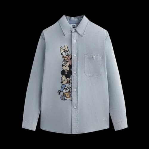 Kith x Disney Mickey & Friends Chambray Apollo Shirt 'Light Indigo'
