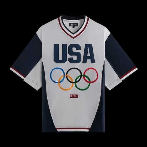 Kith Team USA Faille Jersey Warmup Shirt 'White'
