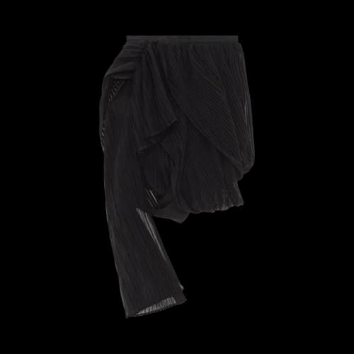Yohji Yamamoto Twist Plush Gather Skirt 'Black'
