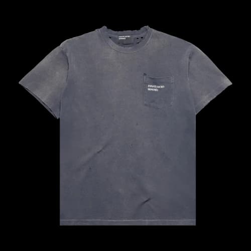 Enfants Riches Déprimés Thrashed Logo Pocket Tee 'Worn Black/White'