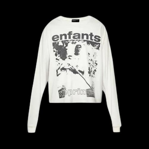 Enfants Riches Déprimés Nun/Gun Long-Sleeve T-Shirt 'Faded Ivory/Black'