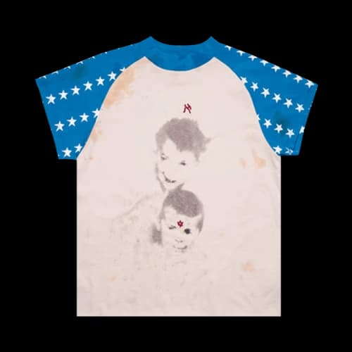 Enfants Riches Déprimés Down Syndrome Aleph Raglan T-Shirt 'White/Blue'