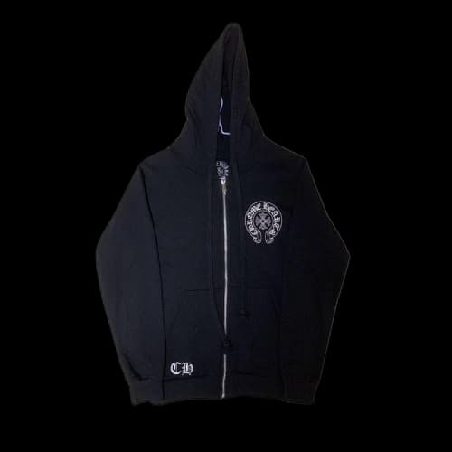 Chrome Hearts Zip Up Hoodie 'Black'