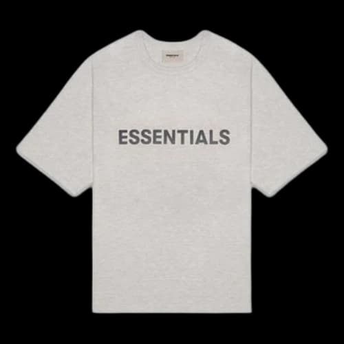 Fear of God Essentials FW20 Logo Tee 'Heather Oatmeal'
