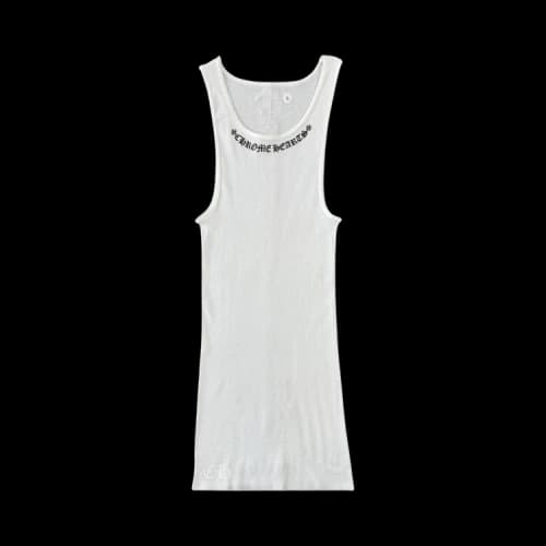 Chrome Hearts x Mayumi Foti Neck Logo Tank Top 'White/Black'