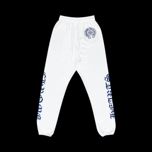 Chrome Hearts Horseshoe Script Sweatpants 'White/Blue'
