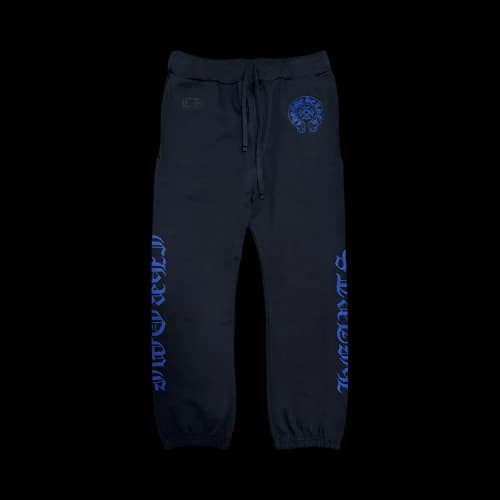 Chrome Hearts Logo Sweatpants 'Black/Blue'