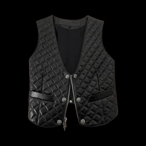 Chrome Hearts Leather Vest 'Black'