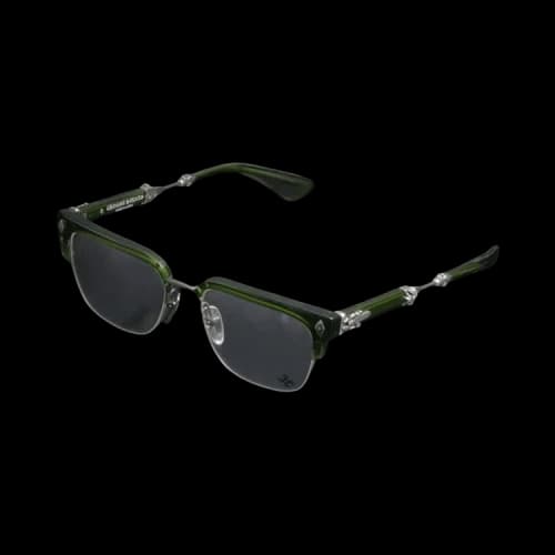 Chrome Hearts Evagilist Glasses 'Dark Olive/Brushed Dark Olive'