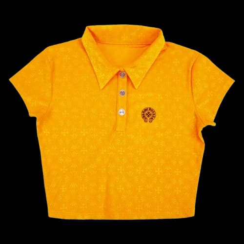 Chrome Hearts Horseshoe Stage Five Tennis Polo 'Yellow'