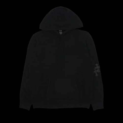 Chrome Hearts Waiting Room Cross Patch Cashmere Hoodie 'Black'