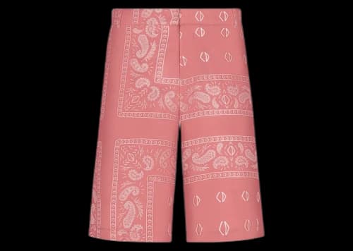 Dior x CACTUS JACK Bermuda Shorts with Bandana Motif Pink