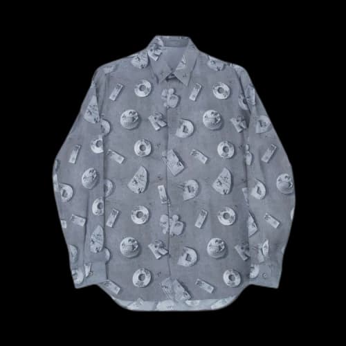 Dior Arsham Lunar Relic Full Print Long-Sleeve Shirt 'Grey'