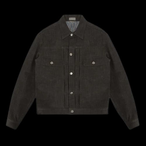 Dior Oblique Lined Denim Jacket 'Charcoal'