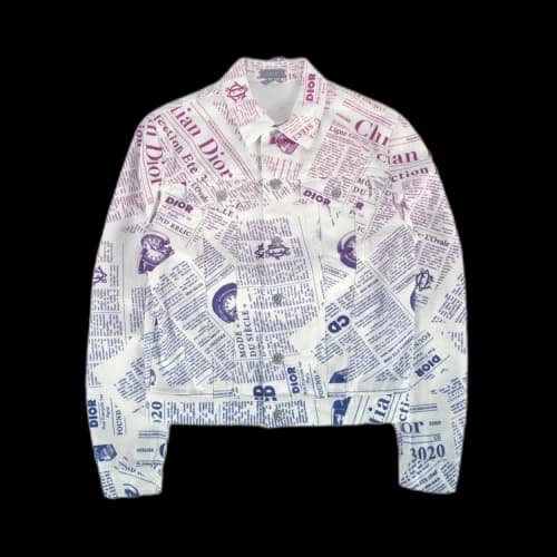 Dior Arsham Newspaper Denim Jacket 'Multi'
