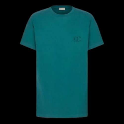 DIOR SS21 Cotton Knit Short Sleeve Green