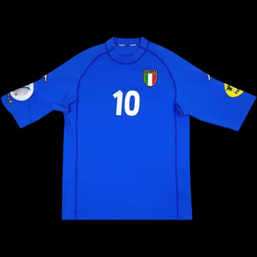 Vintage Kappa Italy UEFA Euro Player Issue Home Jersey #10 Del Piero 'Blue'