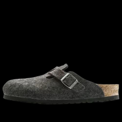 Birkenstock Boston Narrow 'Wool Felt Anthracite'