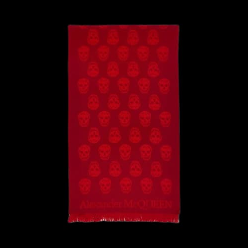 Alexander McQueen Skull Scarf 'Red'