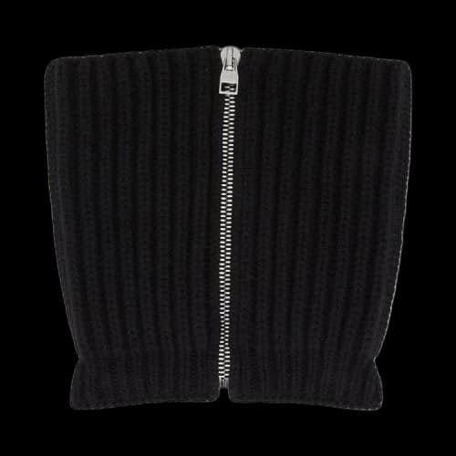 Alexander McQueen Wool And Cashmere Zip Scarf 'Black'