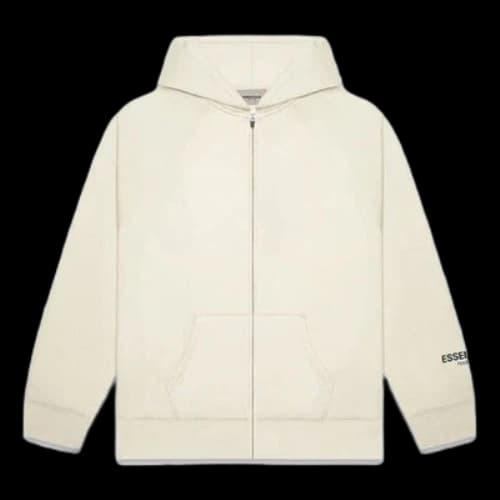 Fear of God Essentials FW20 Full Zip Hoodie 'Cream'