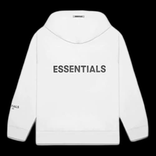 Fear of God Essentials SS20 Full Zip Up Hoodie 'White'