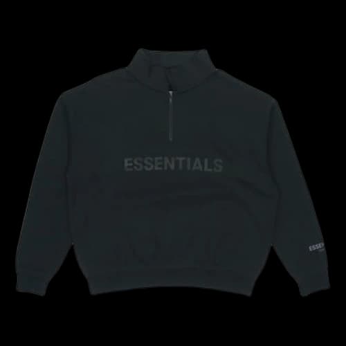 Fear of God Essentials FW20 Half Zip Sweatshirt 'Black'