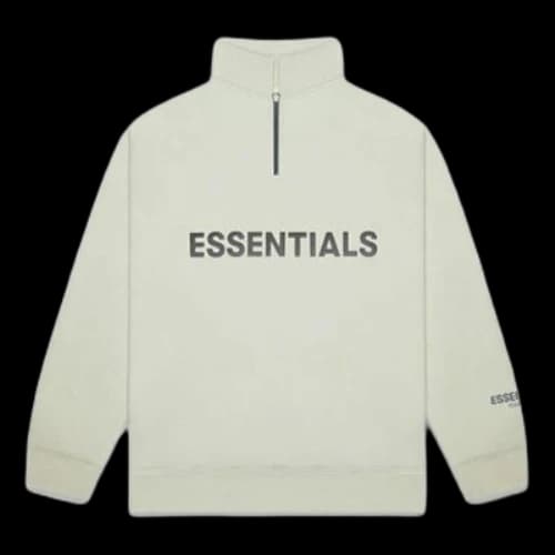 Fear of God Essentials FW20 Half Zip Sweatshirt 'Sage'