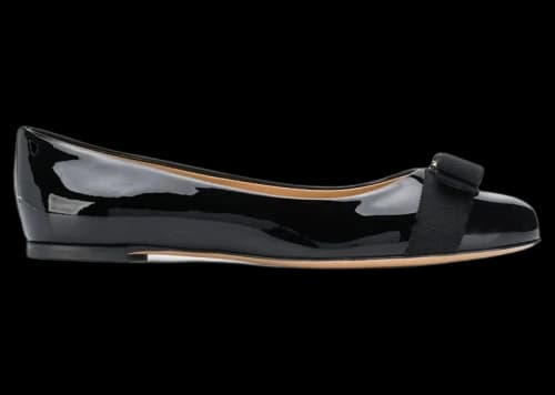Ferragamo Varina Ballerina Shoes Black (Women's)