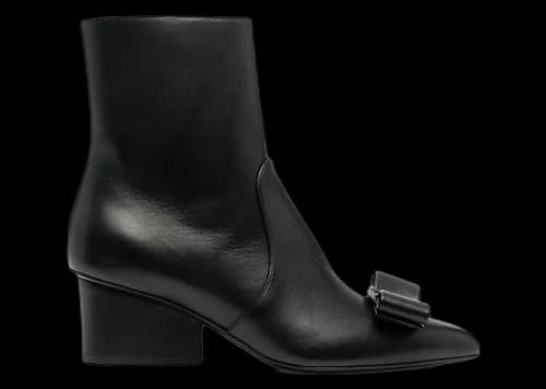 Ferragamo Viva Bow-Detail Boots Black (Women's)