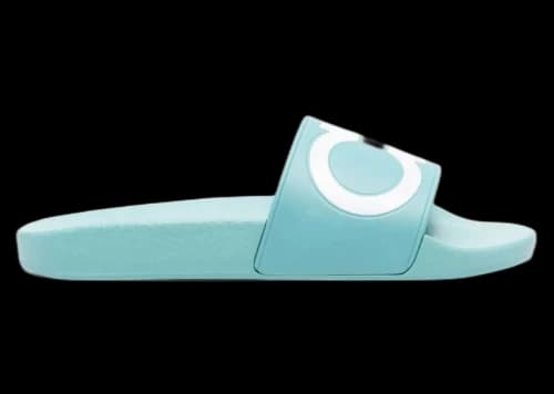 Ferragamo Gancini-Print Slides Blue (Women's)