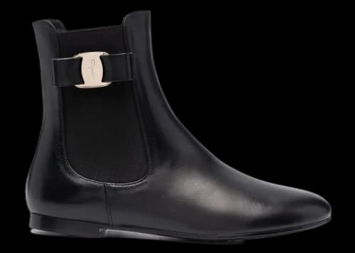 Ferragamo Vara Bow Chelsea Boots Black (Women's)