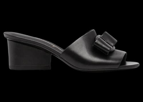 Ferragamo Viva Bow 60mm Mules Black (Women's)