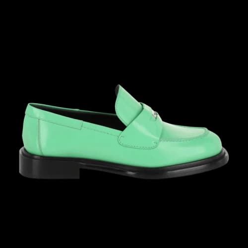 Ferragamo Nyx 30 Patent Penny Loafer Green (Women's)