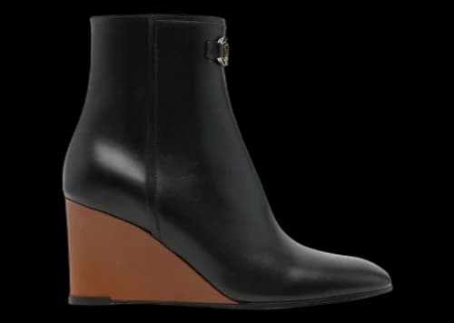 Ferragamo 70mm Wedge-Heel Ankle Boots Black (Women's)